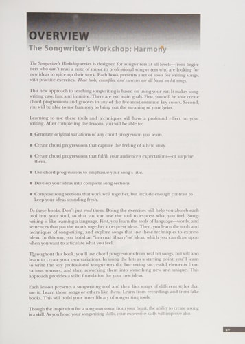 Cover for The Songwriter's Workshop Harmony